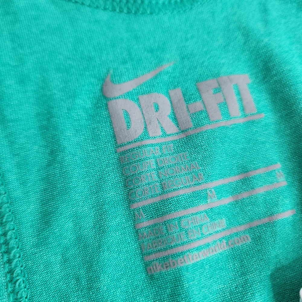 Nike Dri-Fit Tank Top Womens M Green Running Training Racerback NWT - Picture 3 of 5